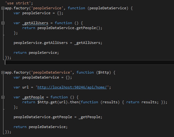 Lightweight architecture with AngularJS