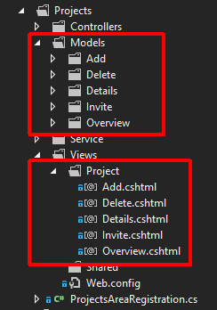Structurize your project with areas and services in ASP.NET MVC